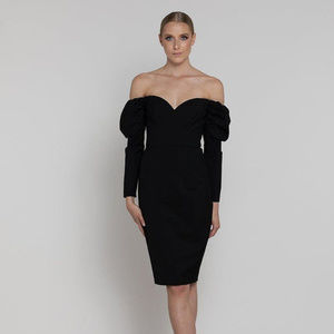 L37D06 - Beatrice Puffy Sleeve Dress - Lumier by B